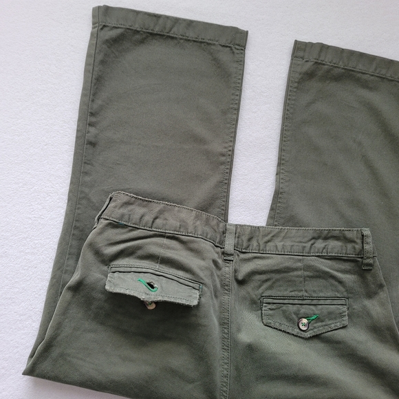Old Navy | Y2K Cropped Brushed Cotton Pants | Ladies 2 Low Rise Olive Gr… - Picture 7 of 12
